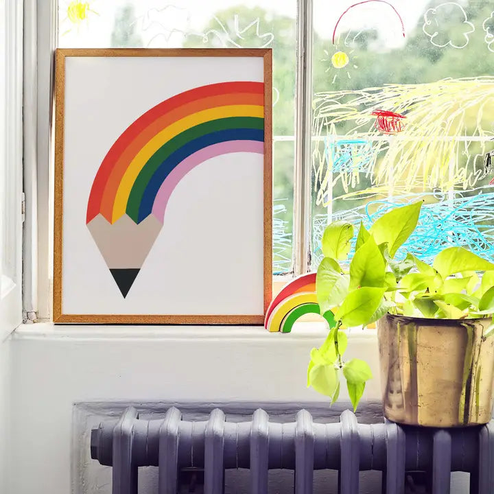 Rainbow Pencil Print | A3