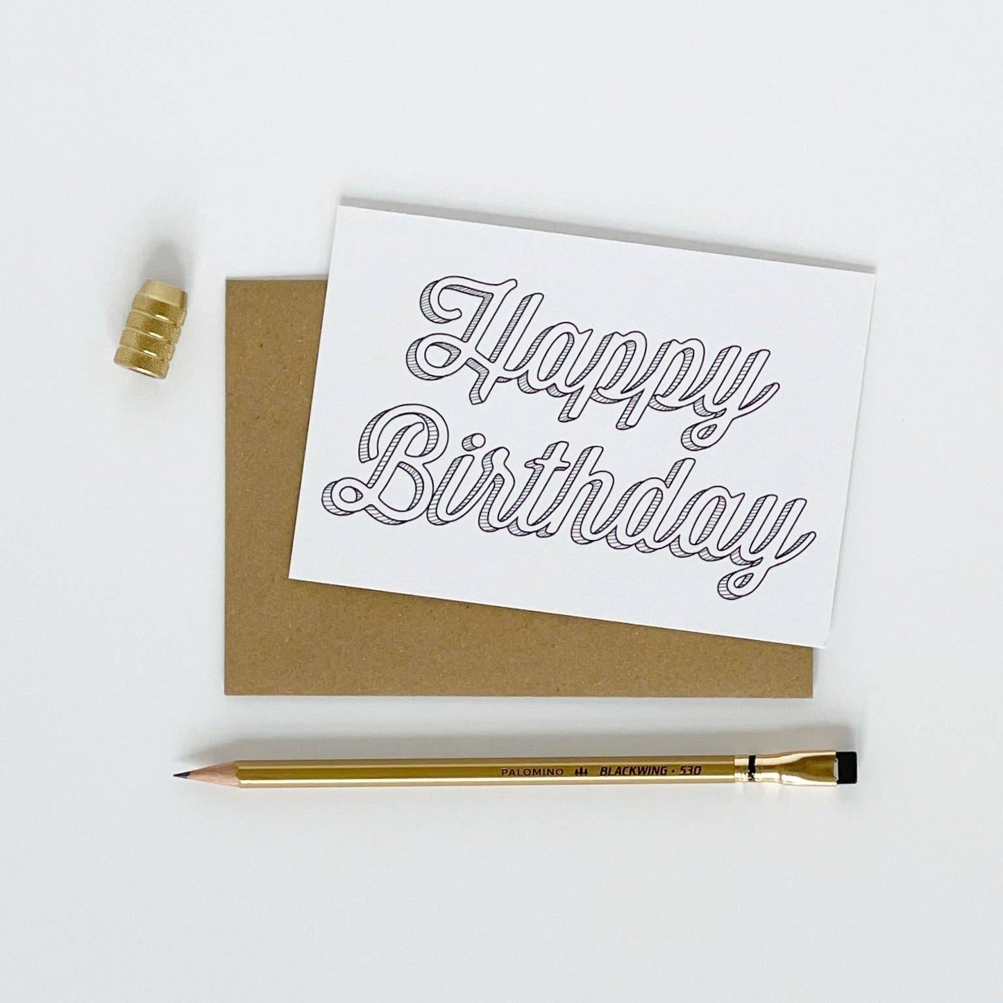 Happy Birthday Monochrome Card