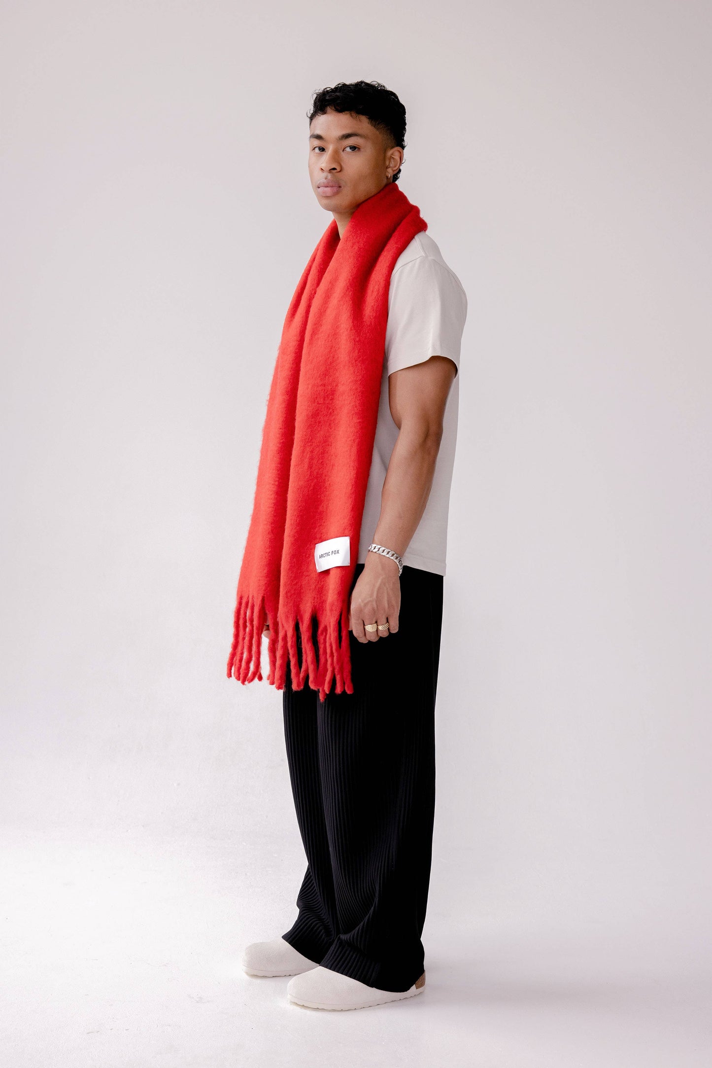 The Stockholm Scarf - 100% Recycled - Crimson Red - AW25