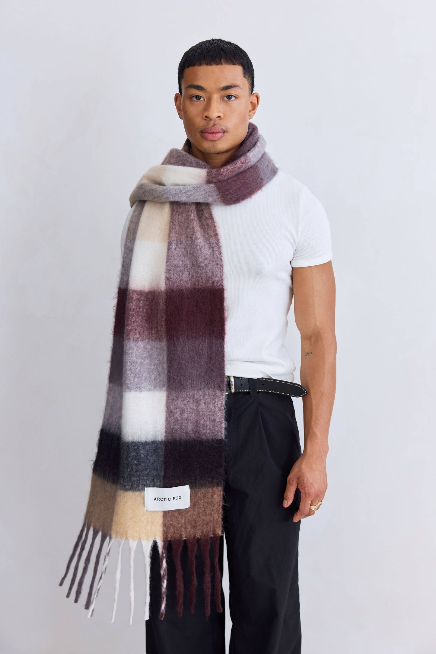 The Reykjavik Scarf - 100% Recycled - Purple/Brown - AW25