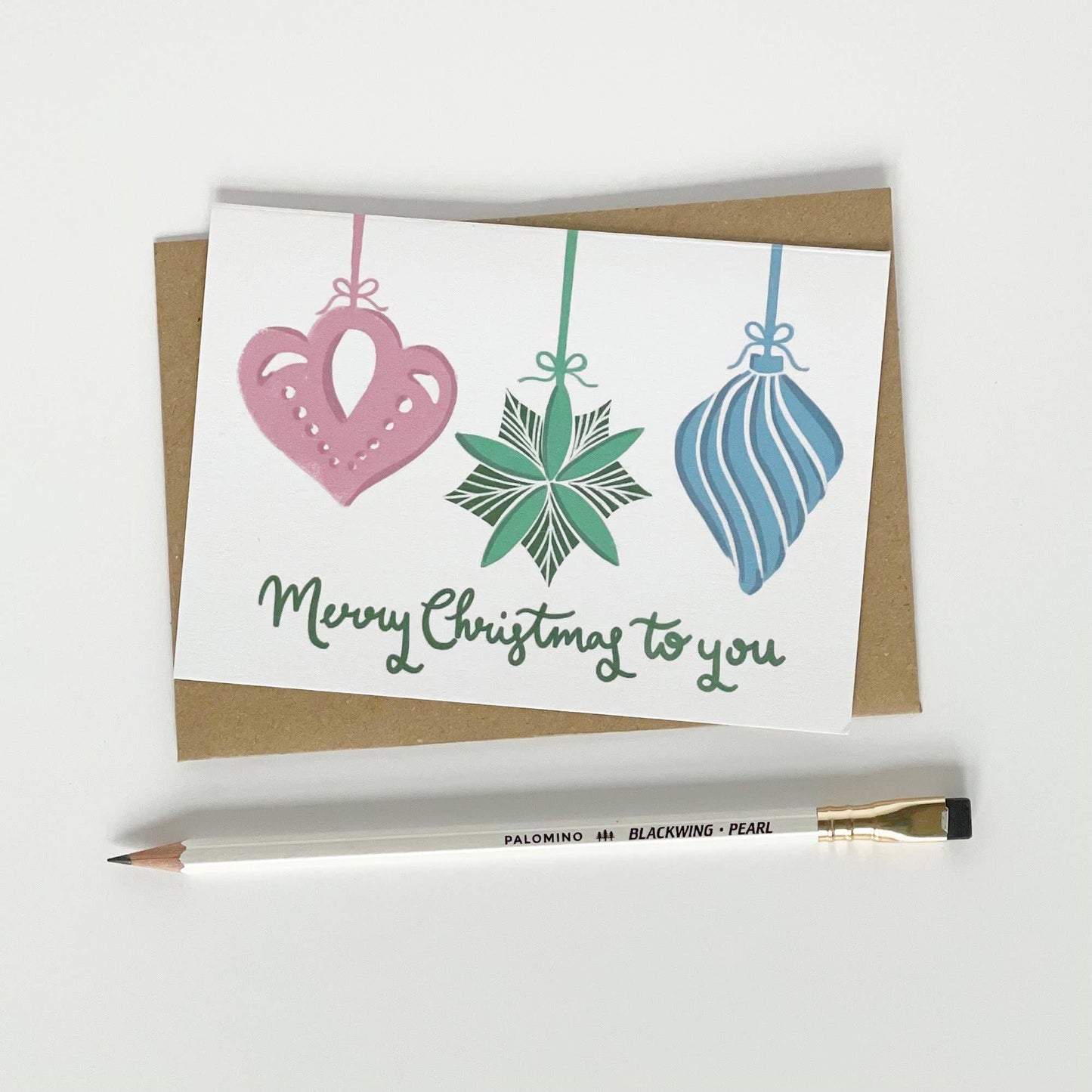 Merry Christmas Baubles Card