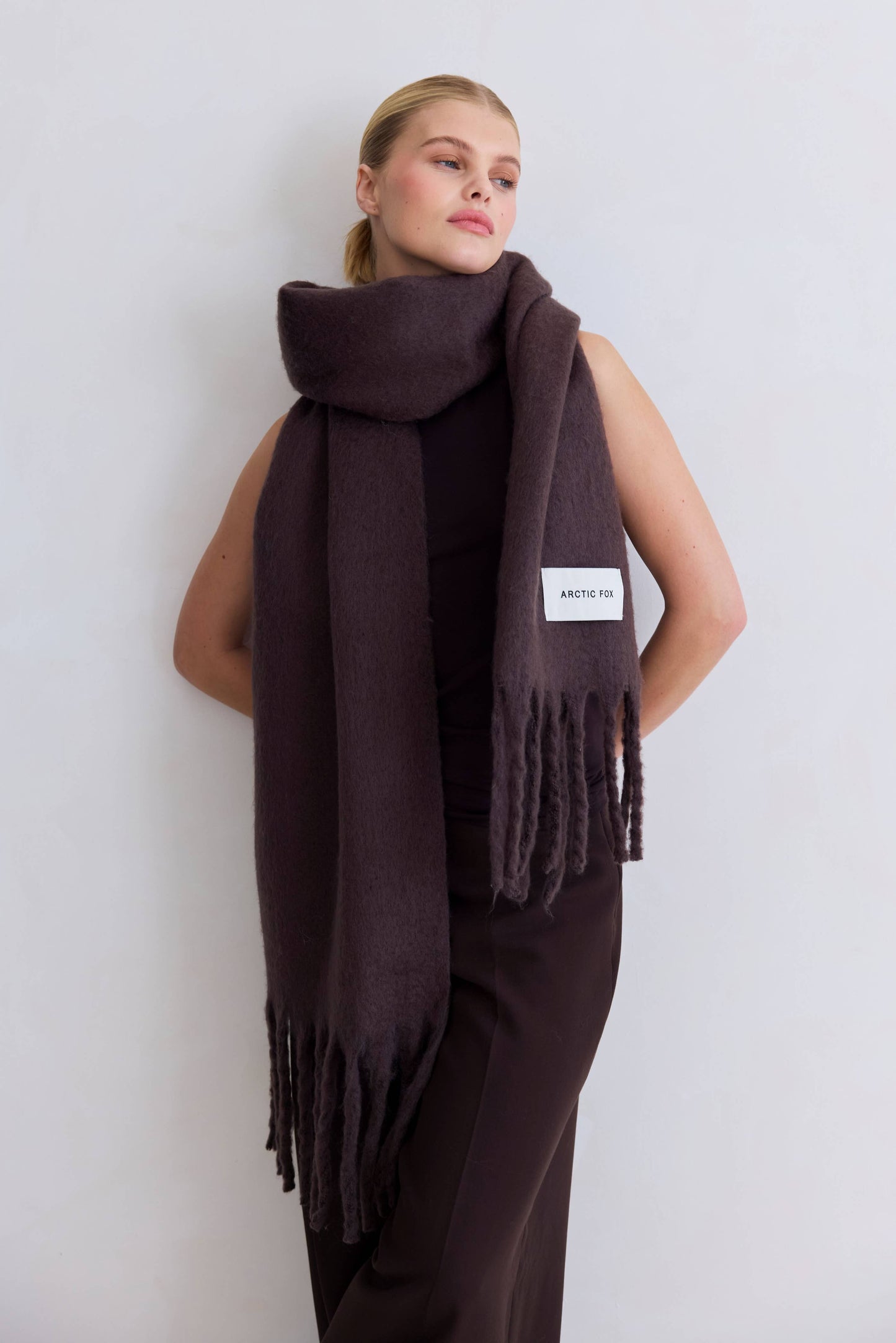 The Reykjavik Scarf - 100% Recycled - Ground Coffee - AW25