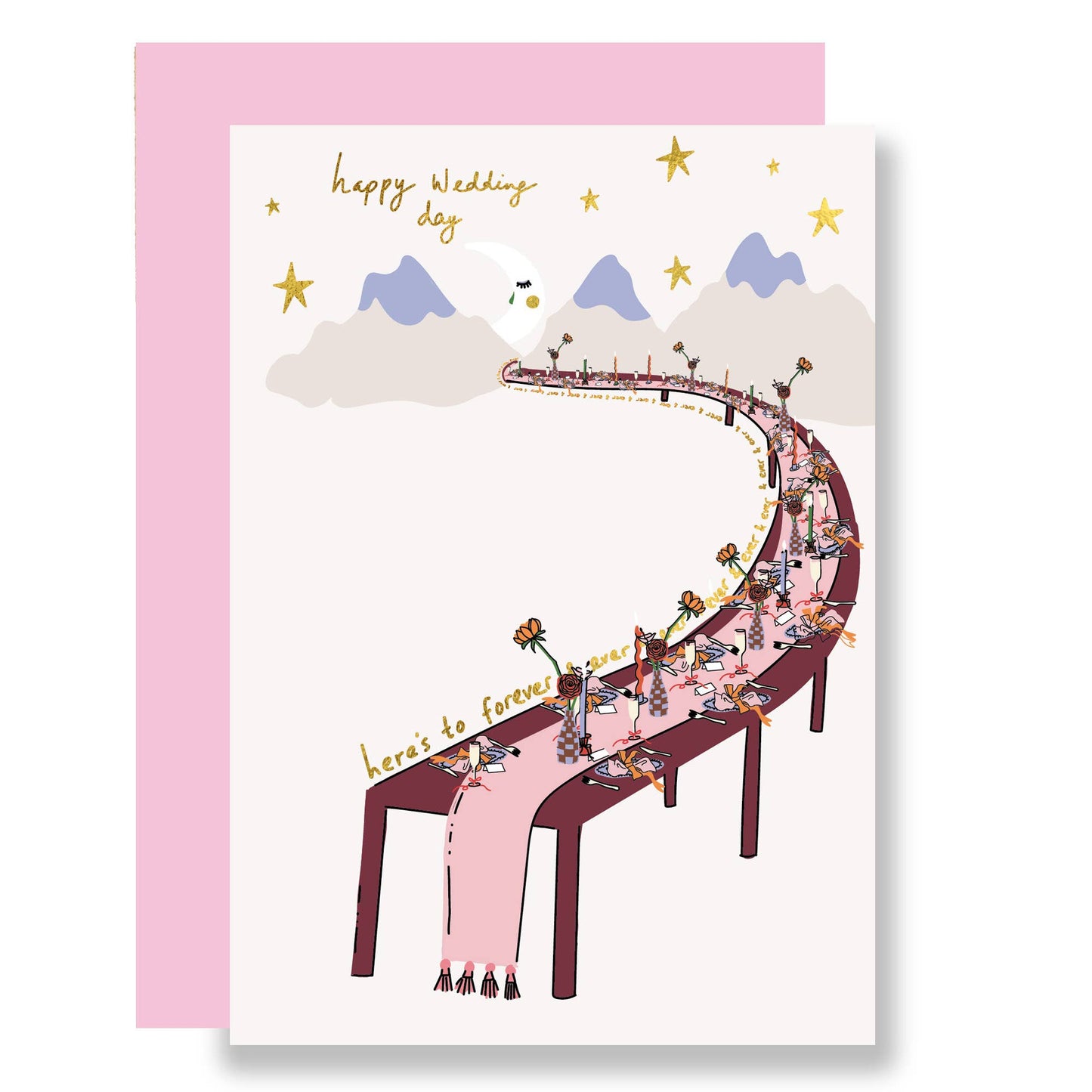 Here's To Forever and Ever Wedding Card
