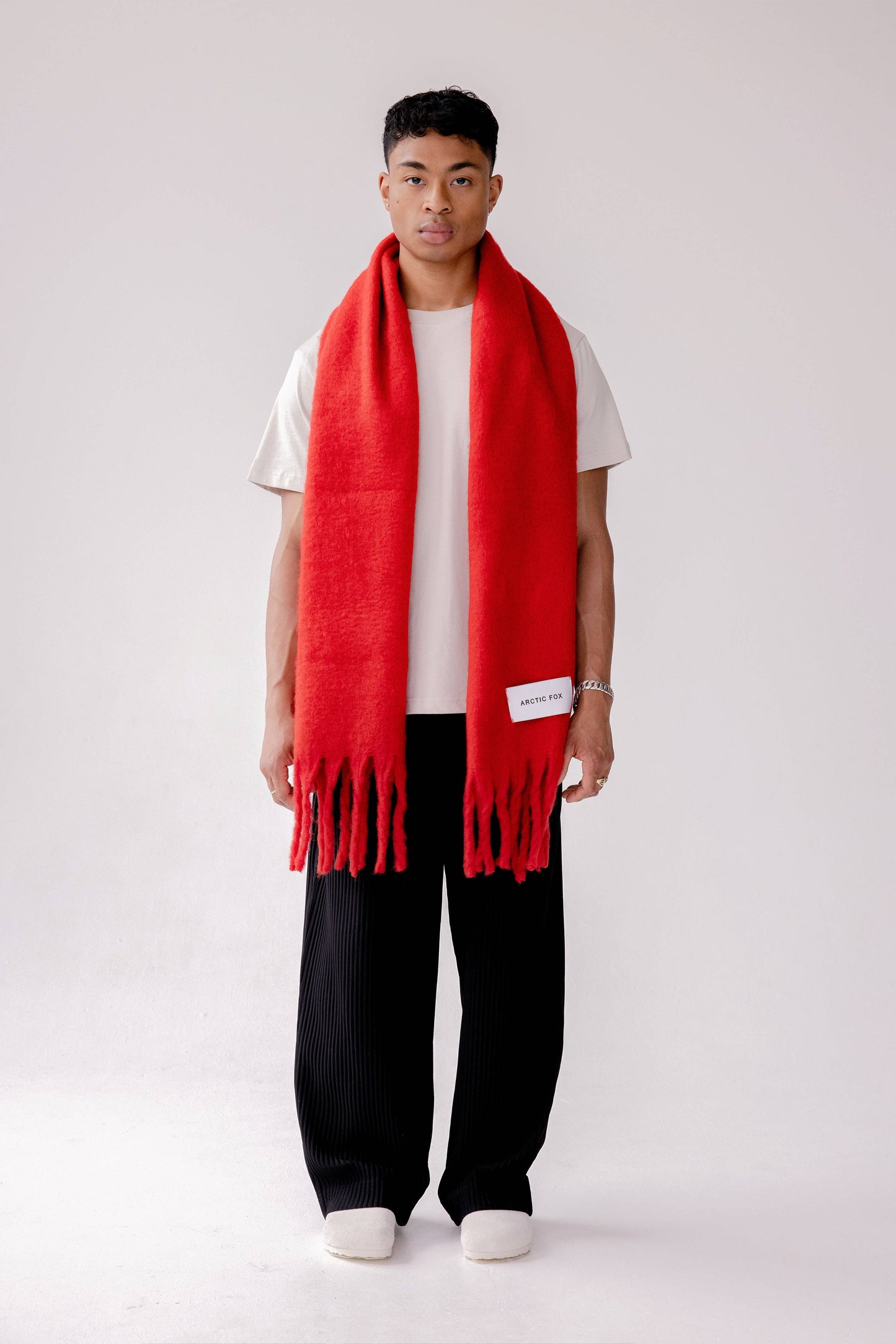 The Stockholm Scarf - 100% Recycled - Crimson Red - AW25