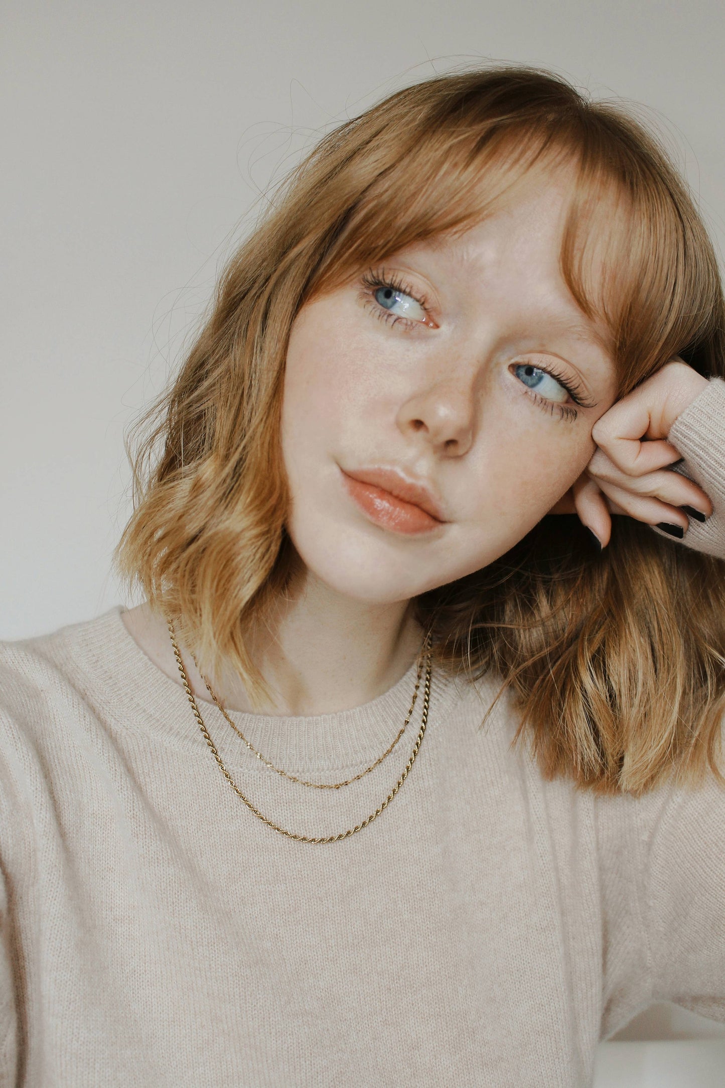 Contrast Layered Necklace | Silver