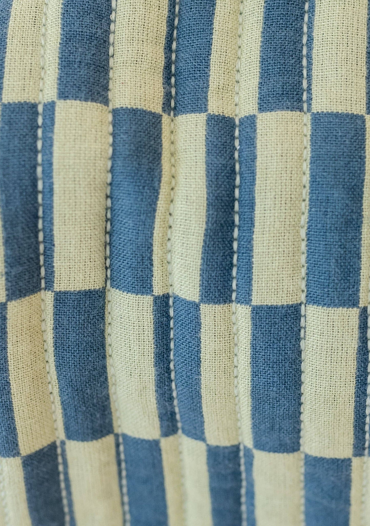 Cotton Wash Bag | Green Checkerboard