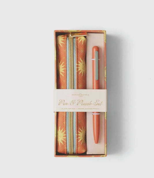 Pen and Pouch Set | Terracotta Sun