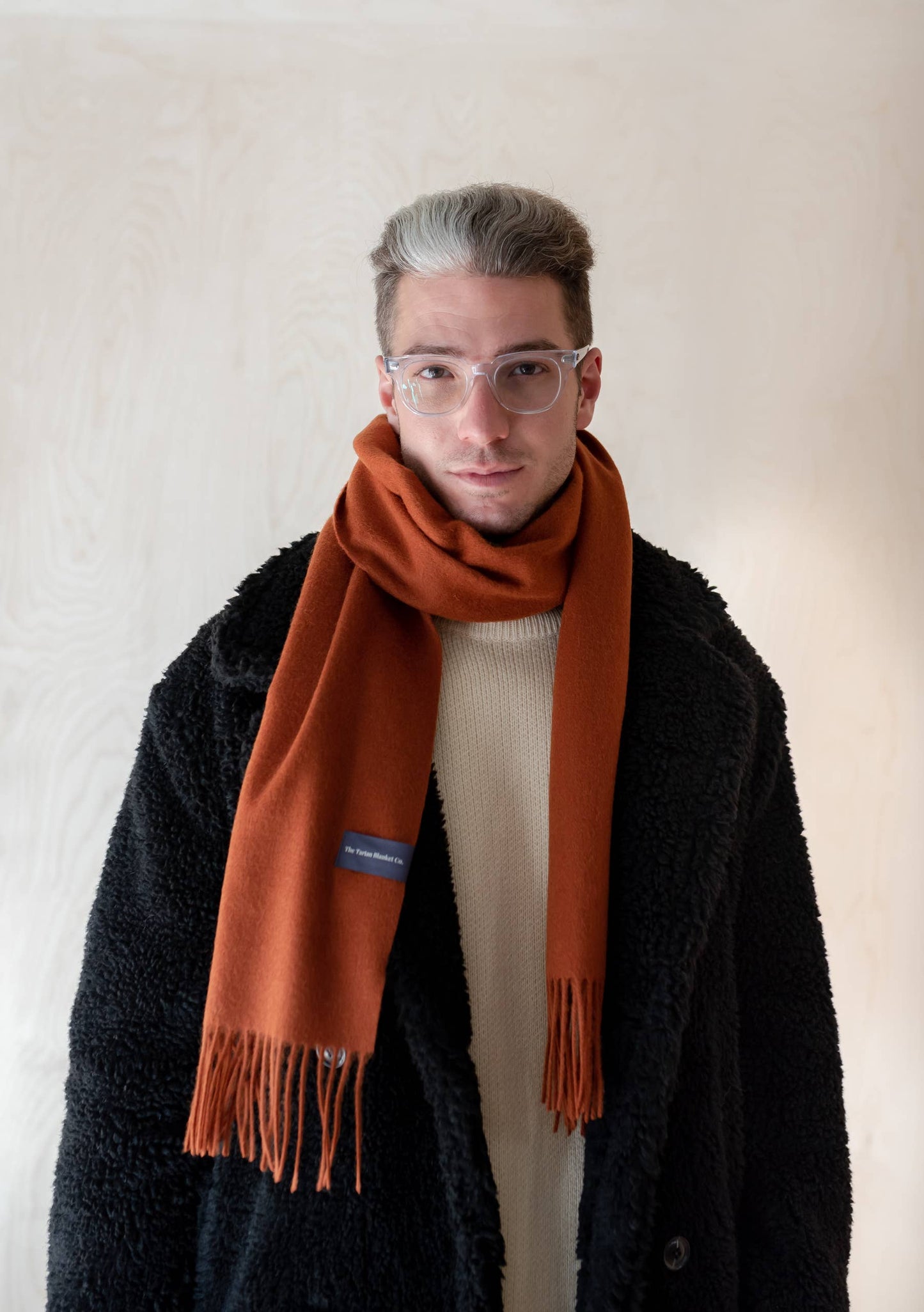 Lambswool Scarf | Rust Melange