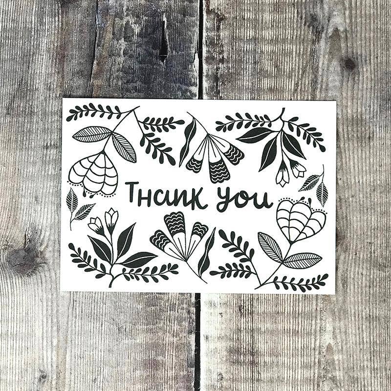Folk Thank You Card