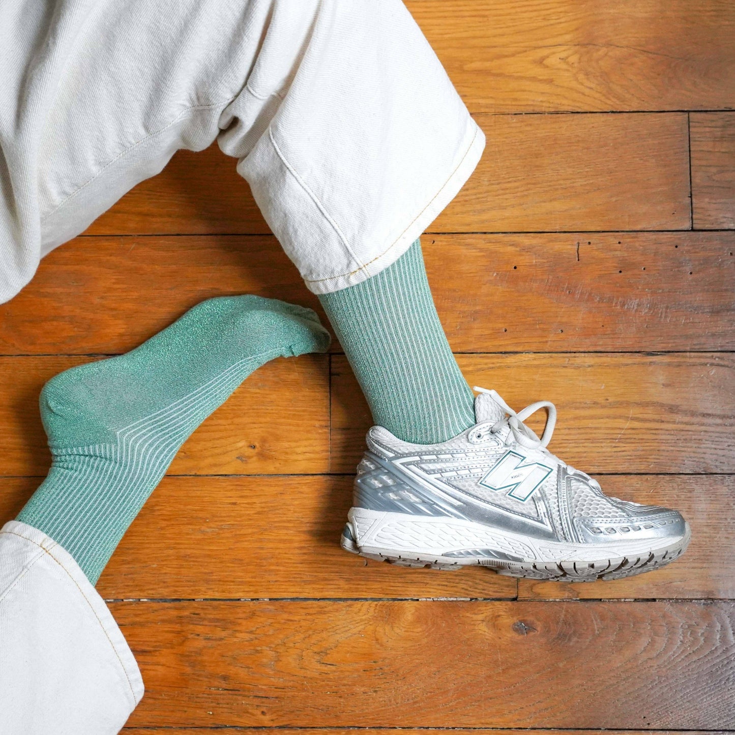 Glitter Socks | Mint Green