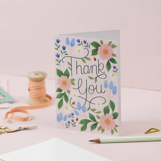 Floral Thank You Card