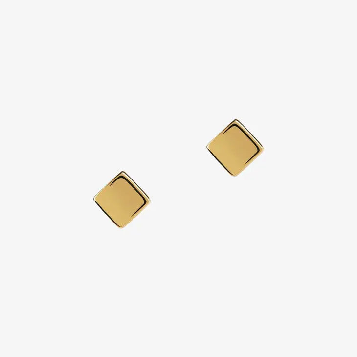 Cube Studs | Gold