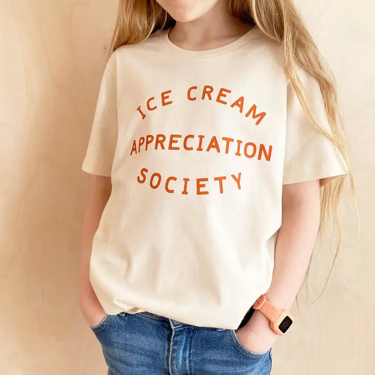 Kid's Ice Cream Appreciation Society T-shirt | Pecan