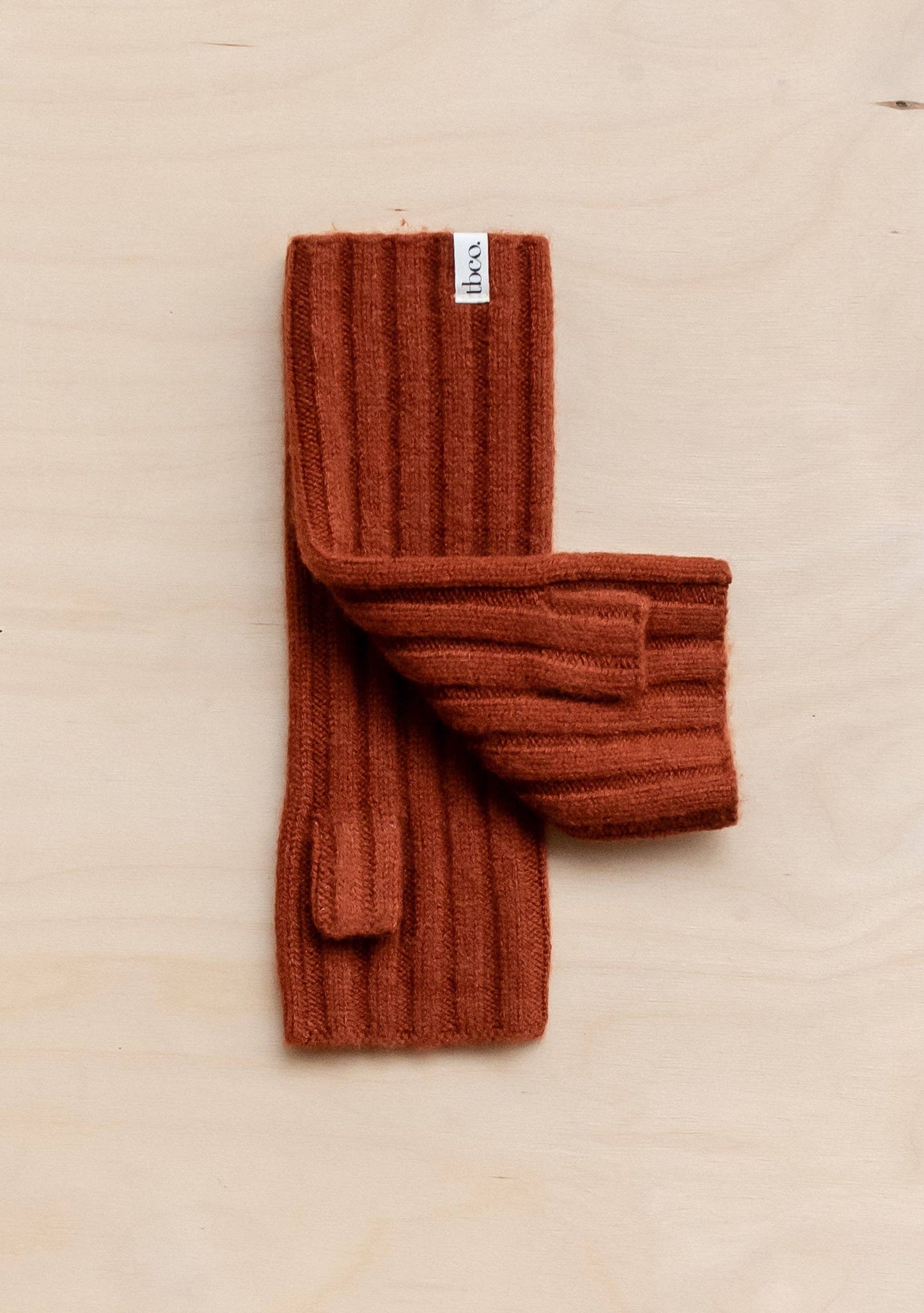 Cashmere & Merino Wrist Warmers | Rust