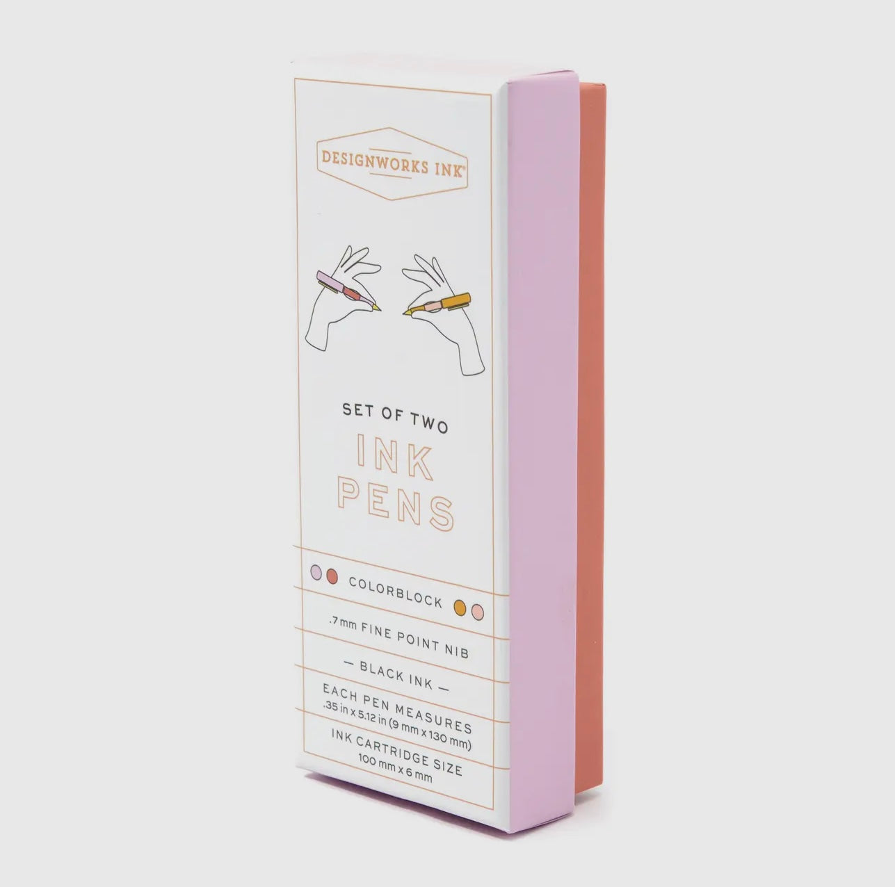 Colour Block Pens | Rosewood and Blush