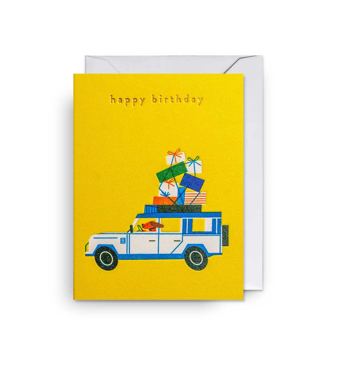 Cruising Dog Birthday Mini Card