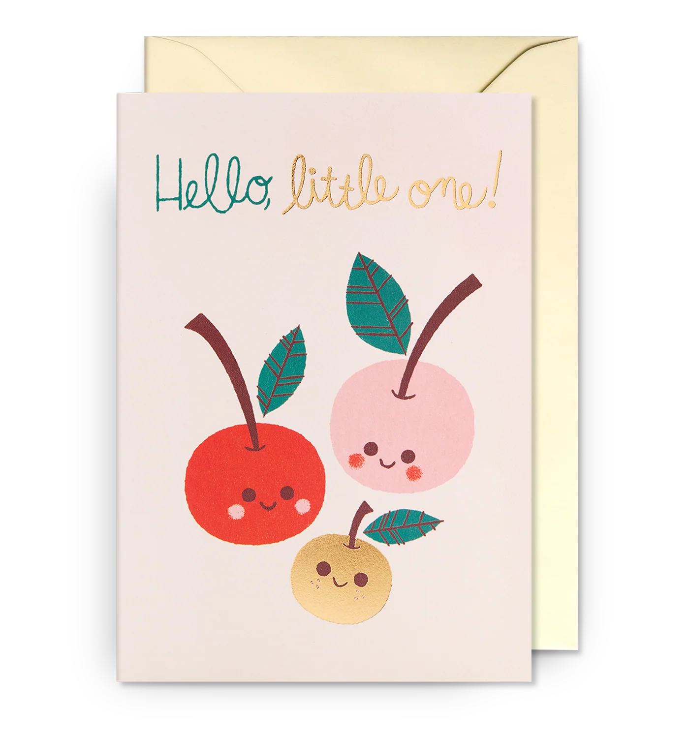 Hello Little One Cherries Card