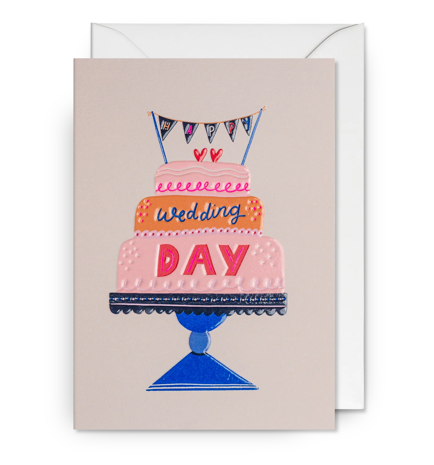 Happy Wedding Day Cake Card