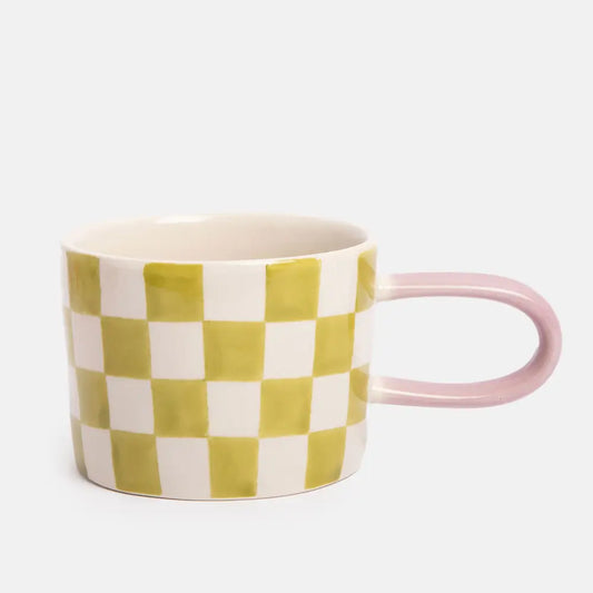 Green Check Mug