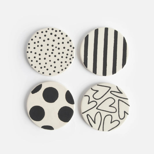 Mono Mixed Print Coasters | Set of 4