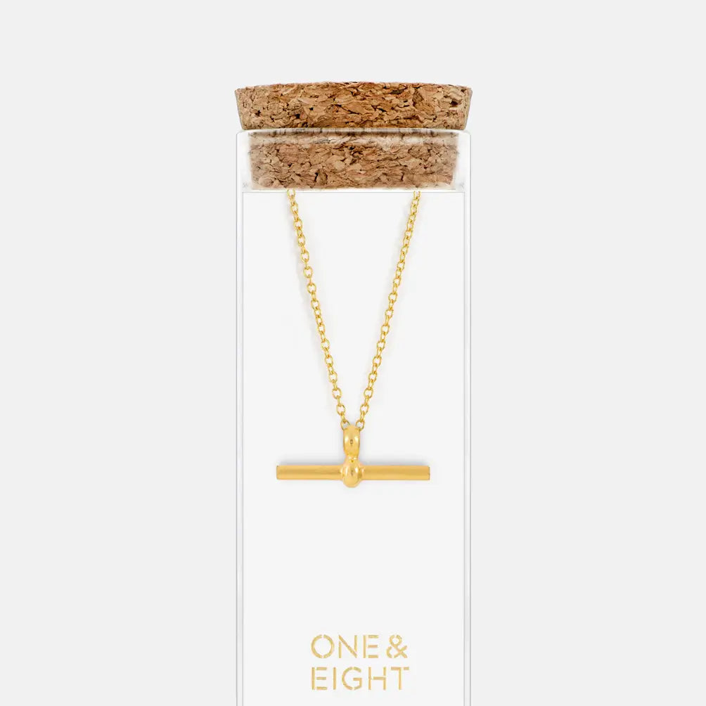 Gold Cylinder Necklace