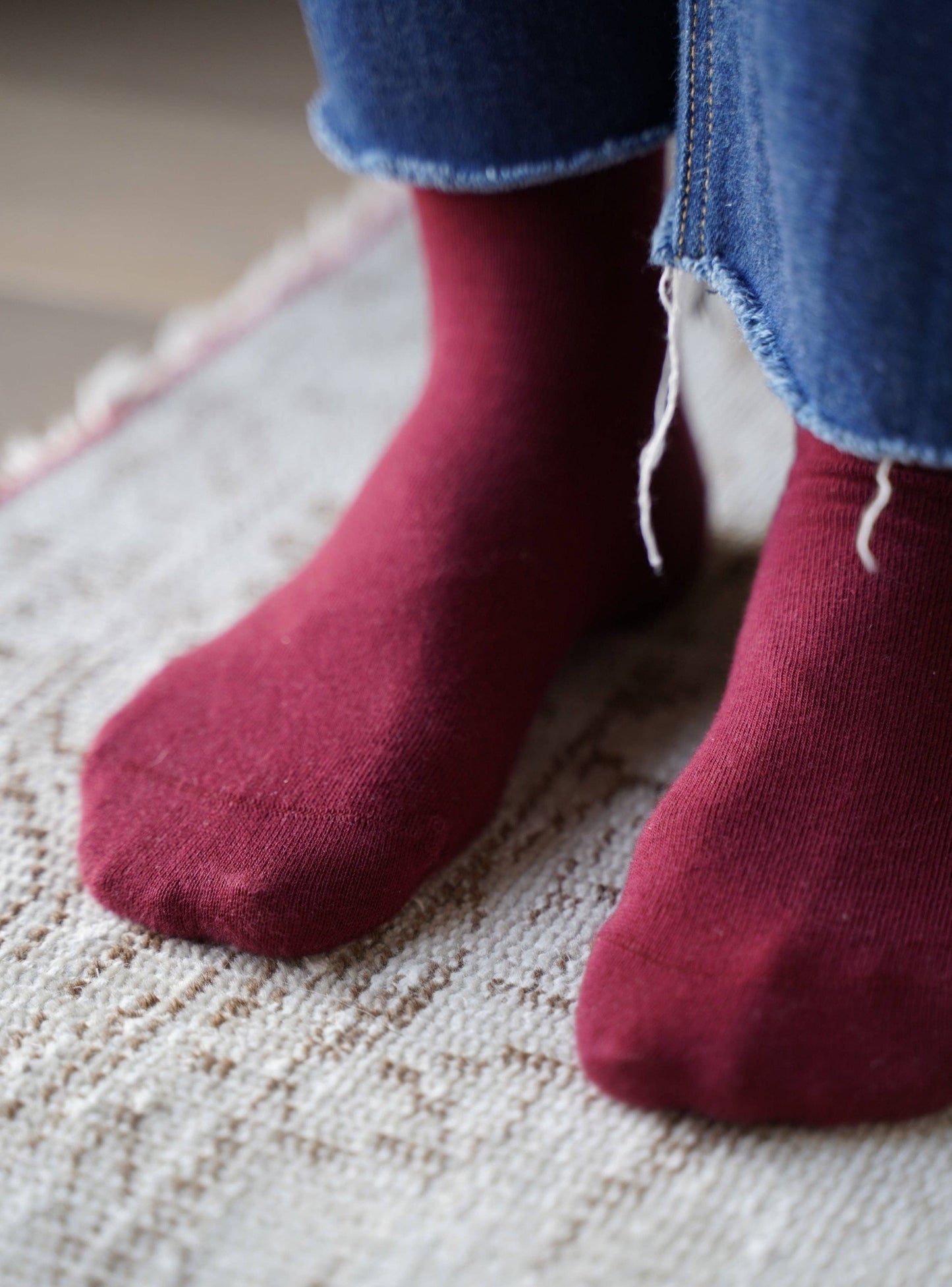 Solid Classic Socks | Burgundy