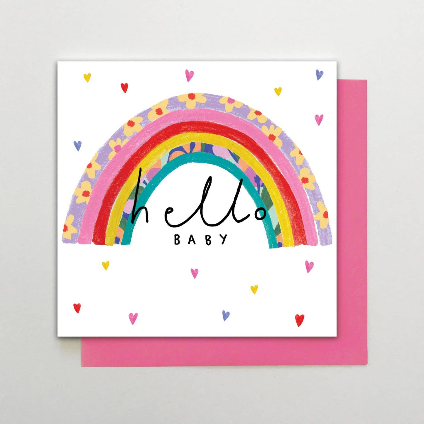 Hello Baby Rainbow Card