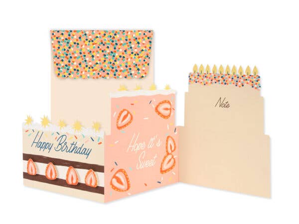 Cake Sliding Greeting Card (10624)