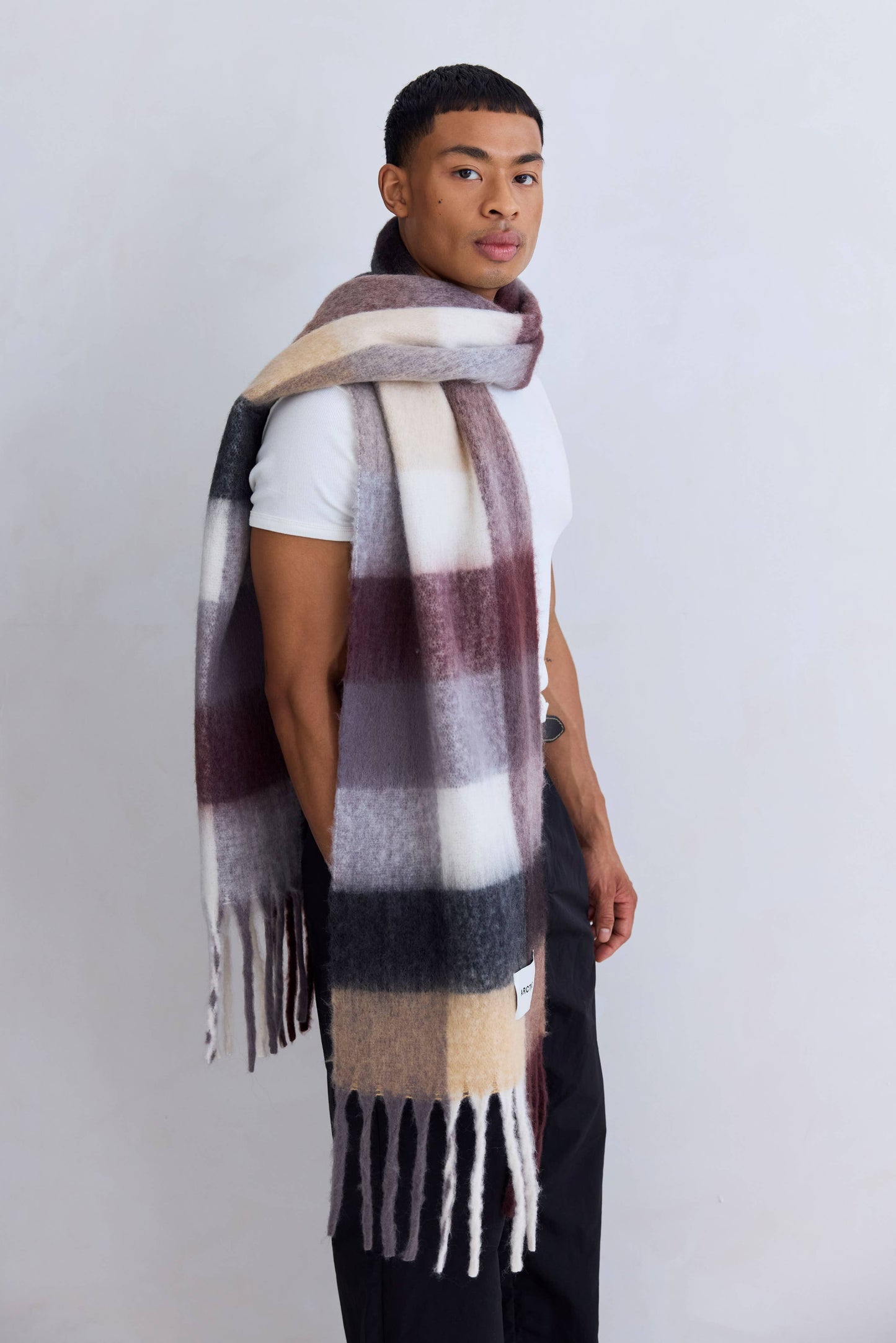 The Reykjavik Scarf - 100% Recycled - Purple/Brown - AW25