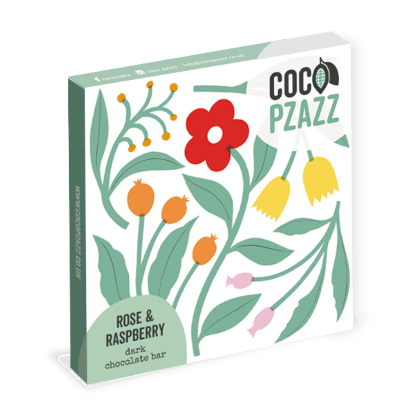 Rose & Raspberry Dark Chocolate Bar