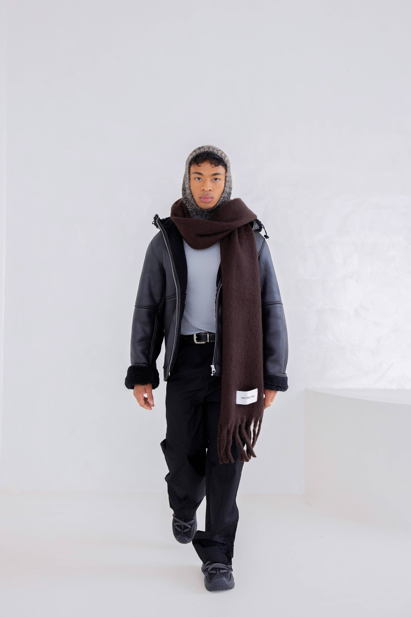 The Reykjavik Scarf - 100% Recycled - Ground Coffee - AW25