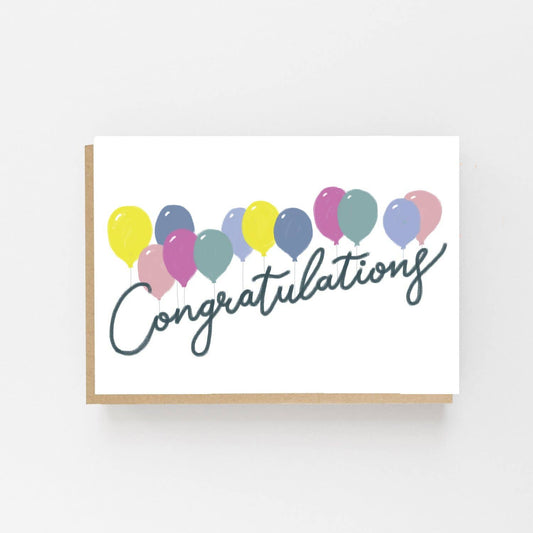 Congratulations Balloons Card