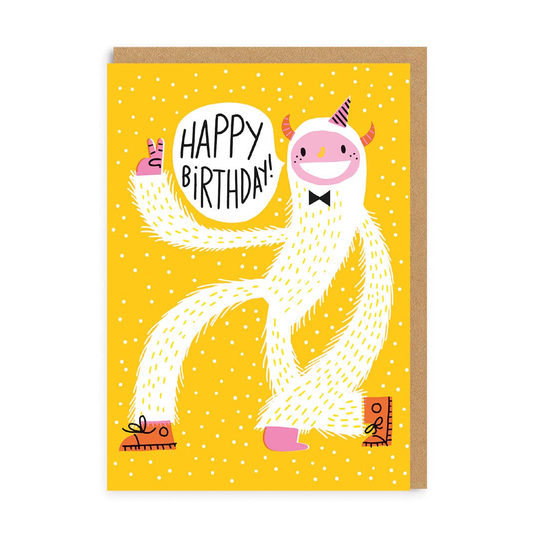 Happy Birthday Yeti Card