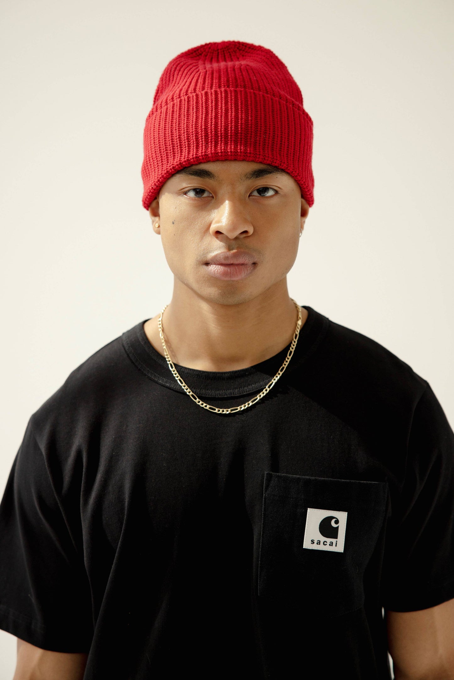 Merino Wool Beanie | Rosewood Red