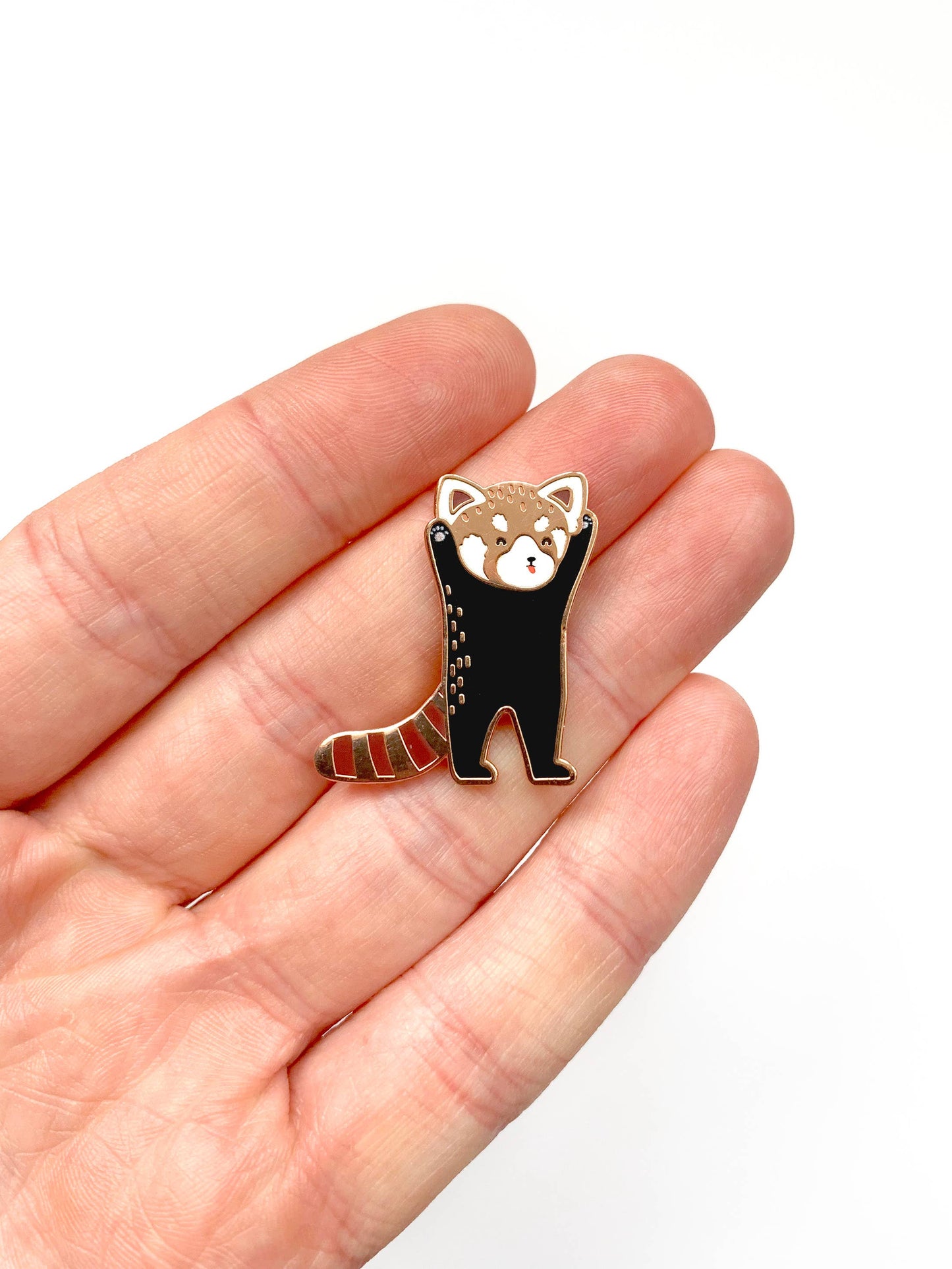 Red Panda Standing Enamel Pin