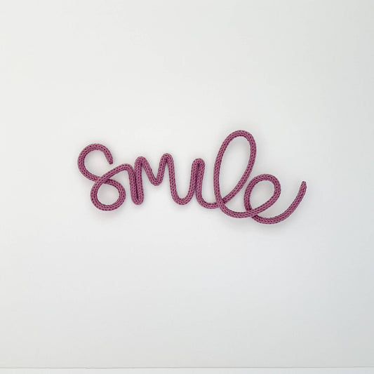 Knitted Wire Wall Hanging | Smile