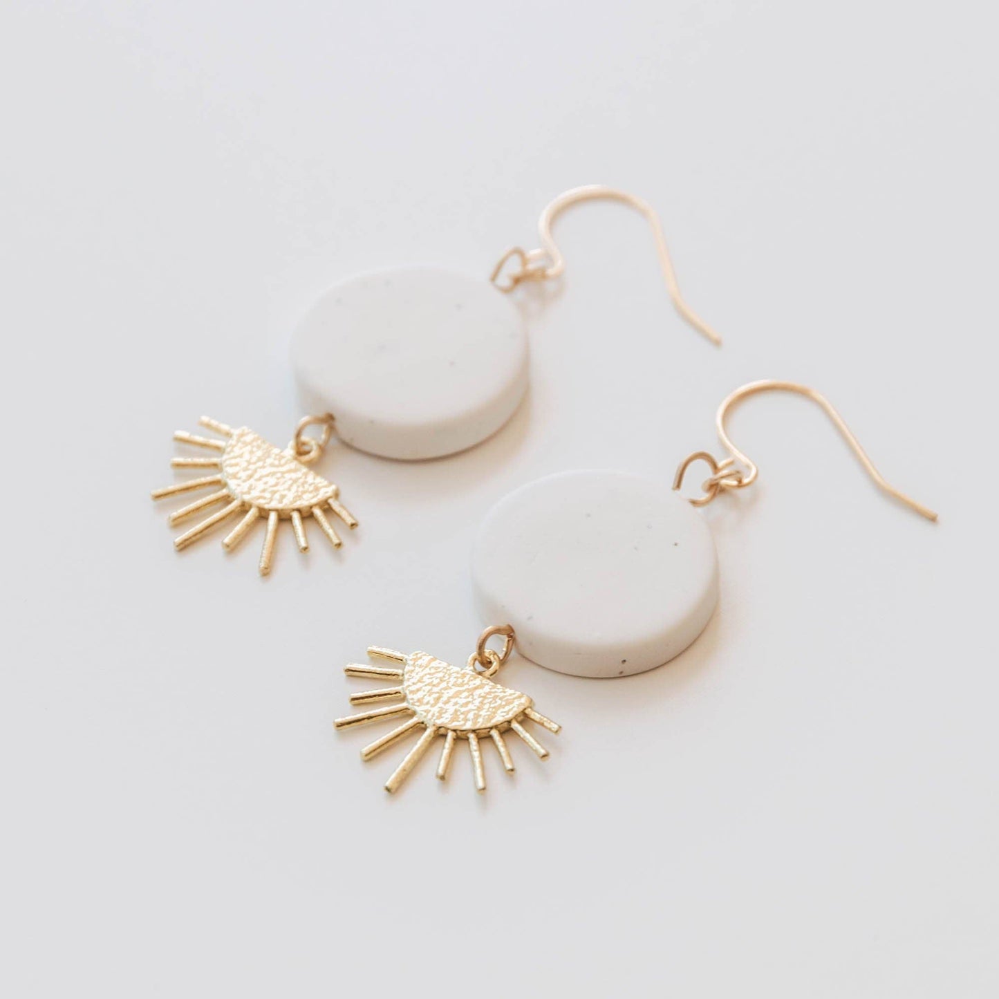 Sunset Earrings | Oat Speckle