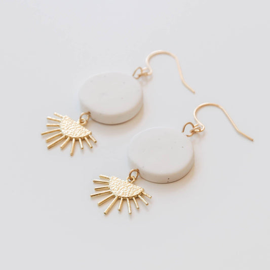 Sunset Earrings | Oat Speckle