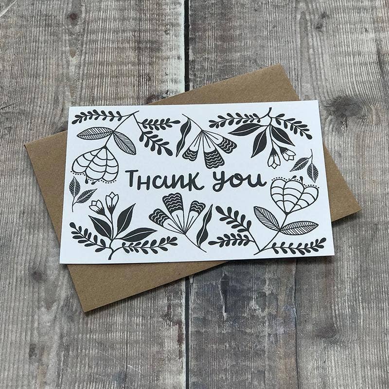 Folk Thank You Card