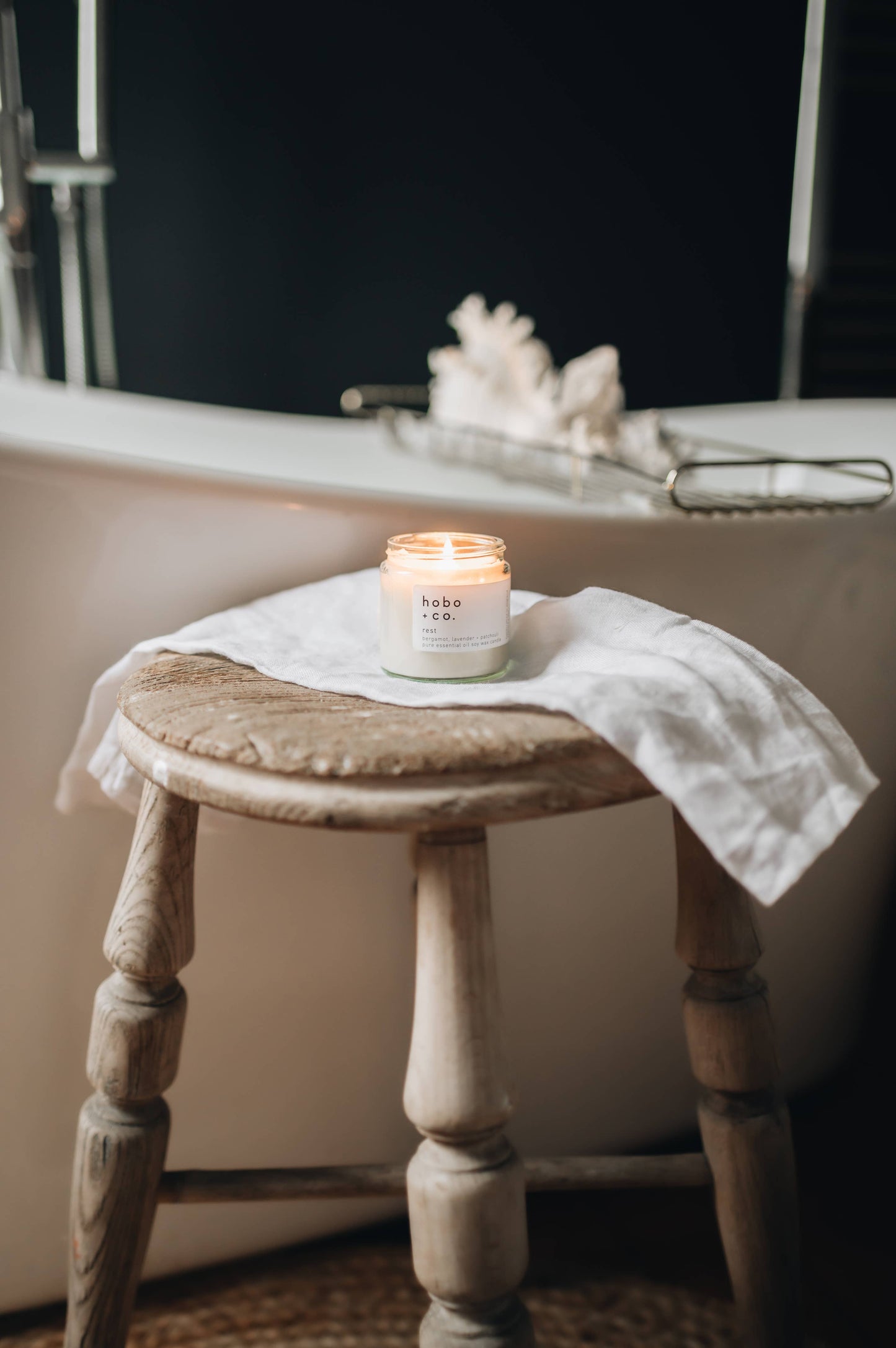 Rest Small Aromatherapy Essential Oil Soy Candle