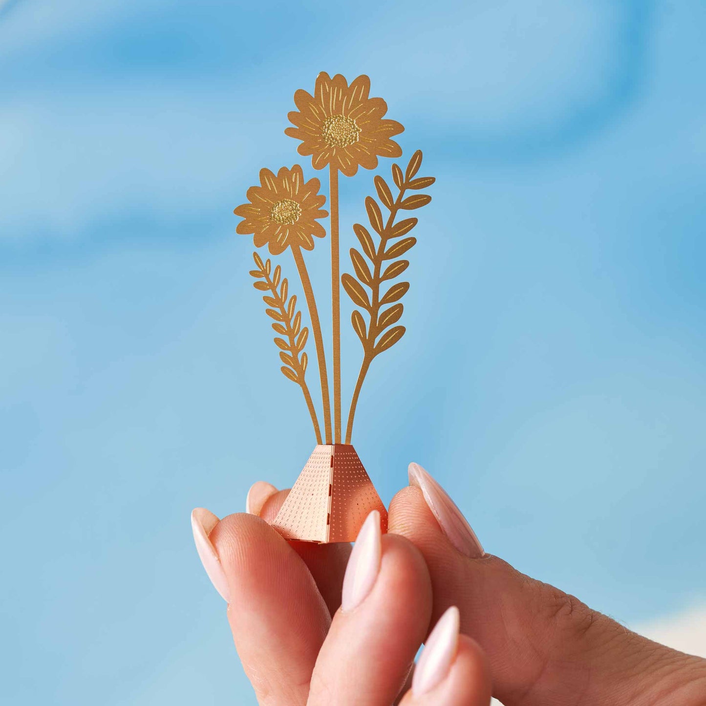 Brass Keepsake | Tiny Cosmos Bouquet