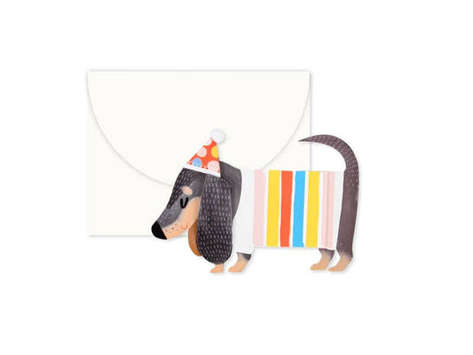 Dachshund Sliding Birthday Card