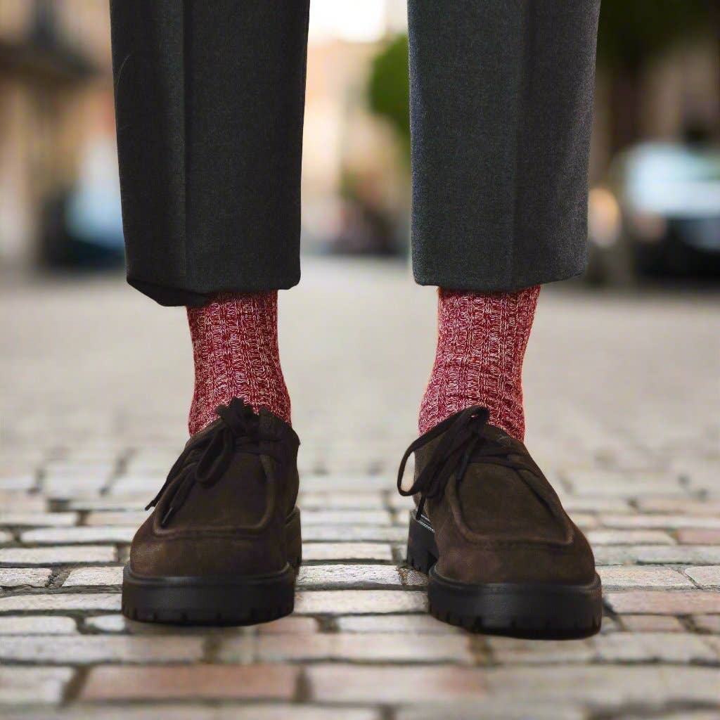 Cotton Pattern Socks | Red