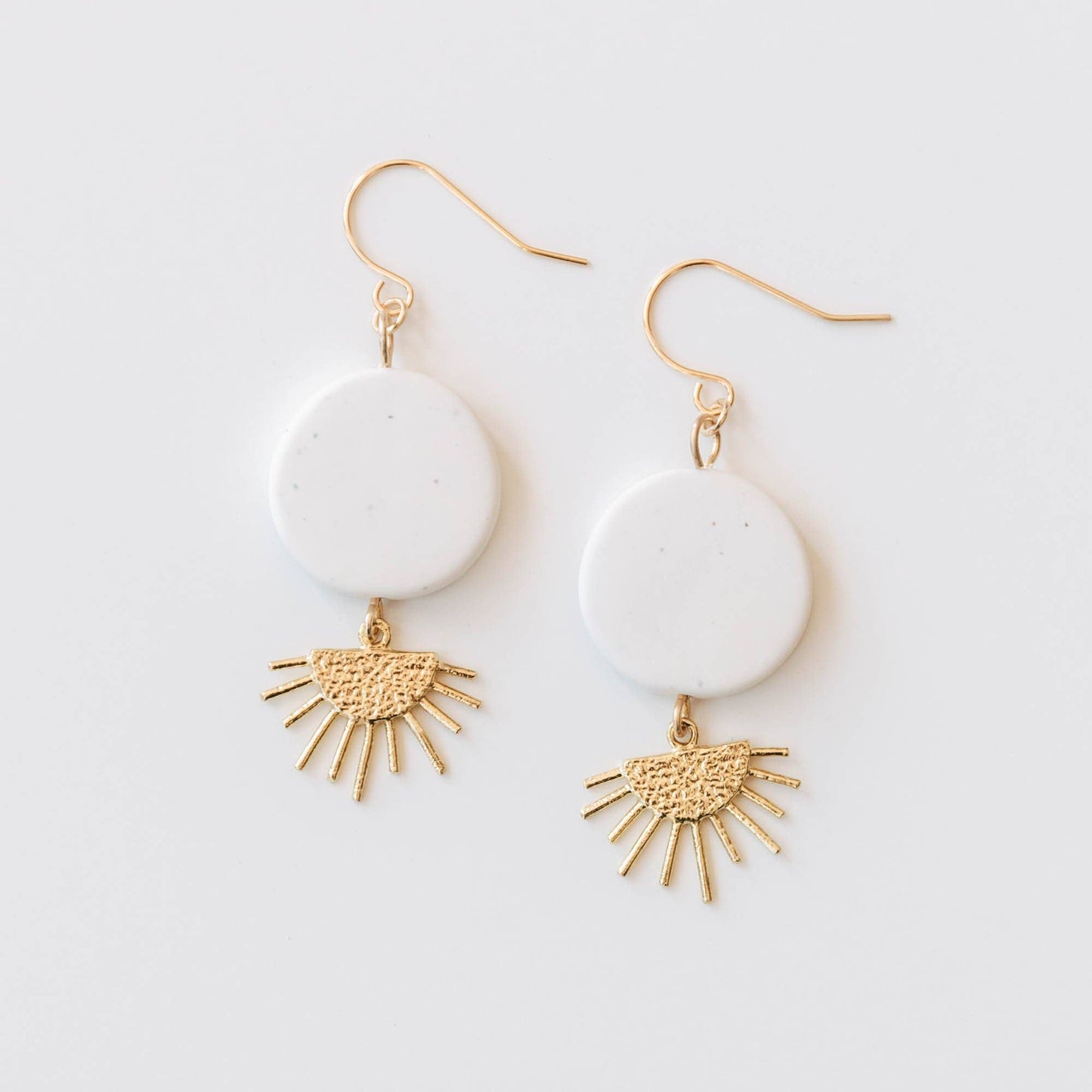 Sunset Earrings | Oat Speckle