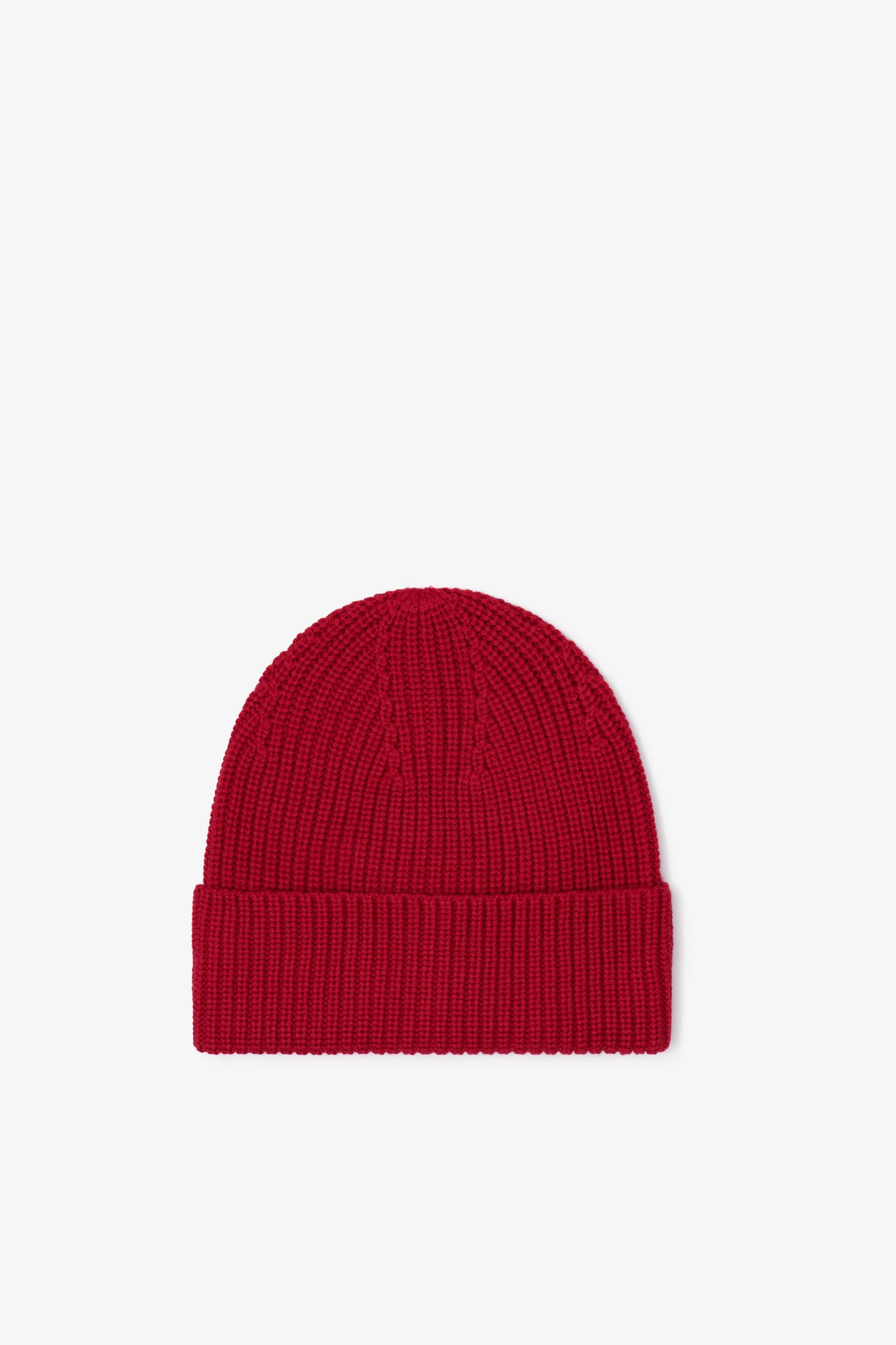 Merino Wool Beanie | Rosewood Red