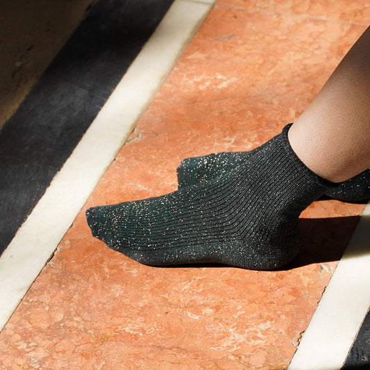 Lyocell Glitter Socks | Green