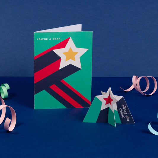 Scandi Disco Greetings Card | Star