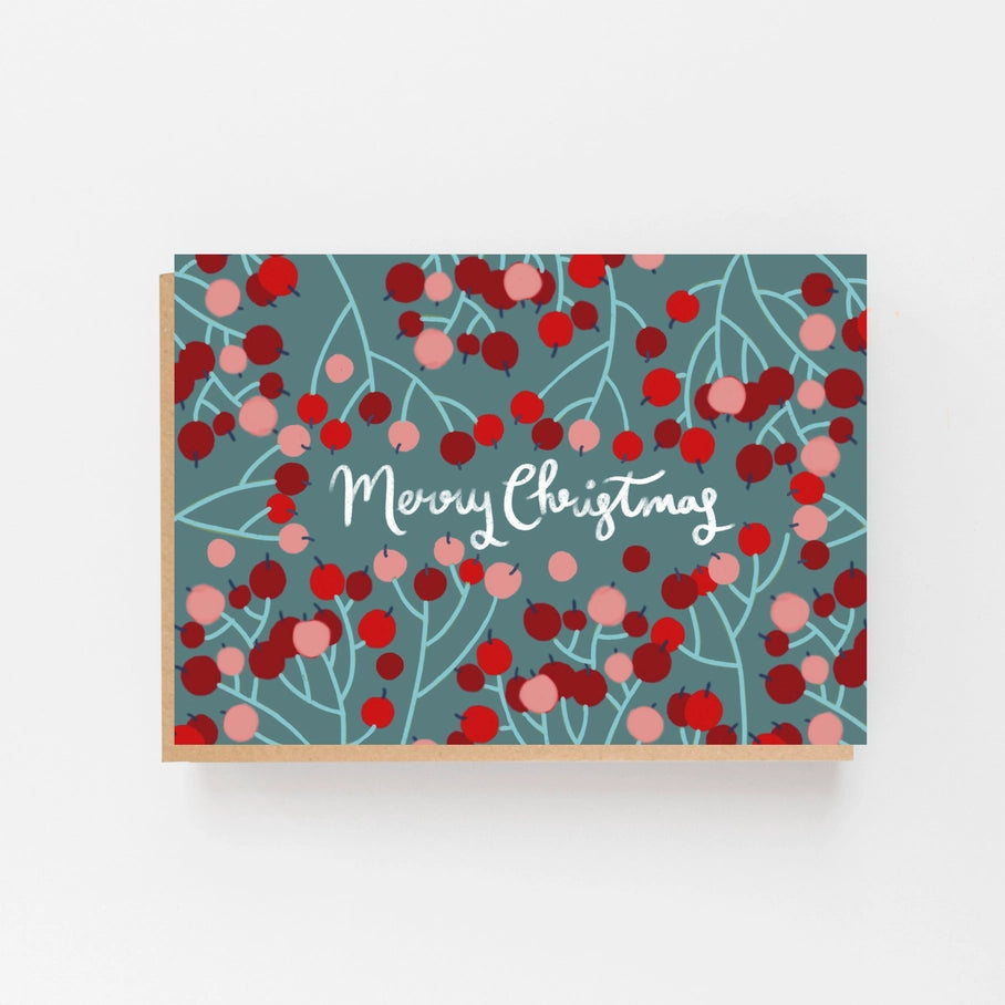 Merry Christmas Berries Card