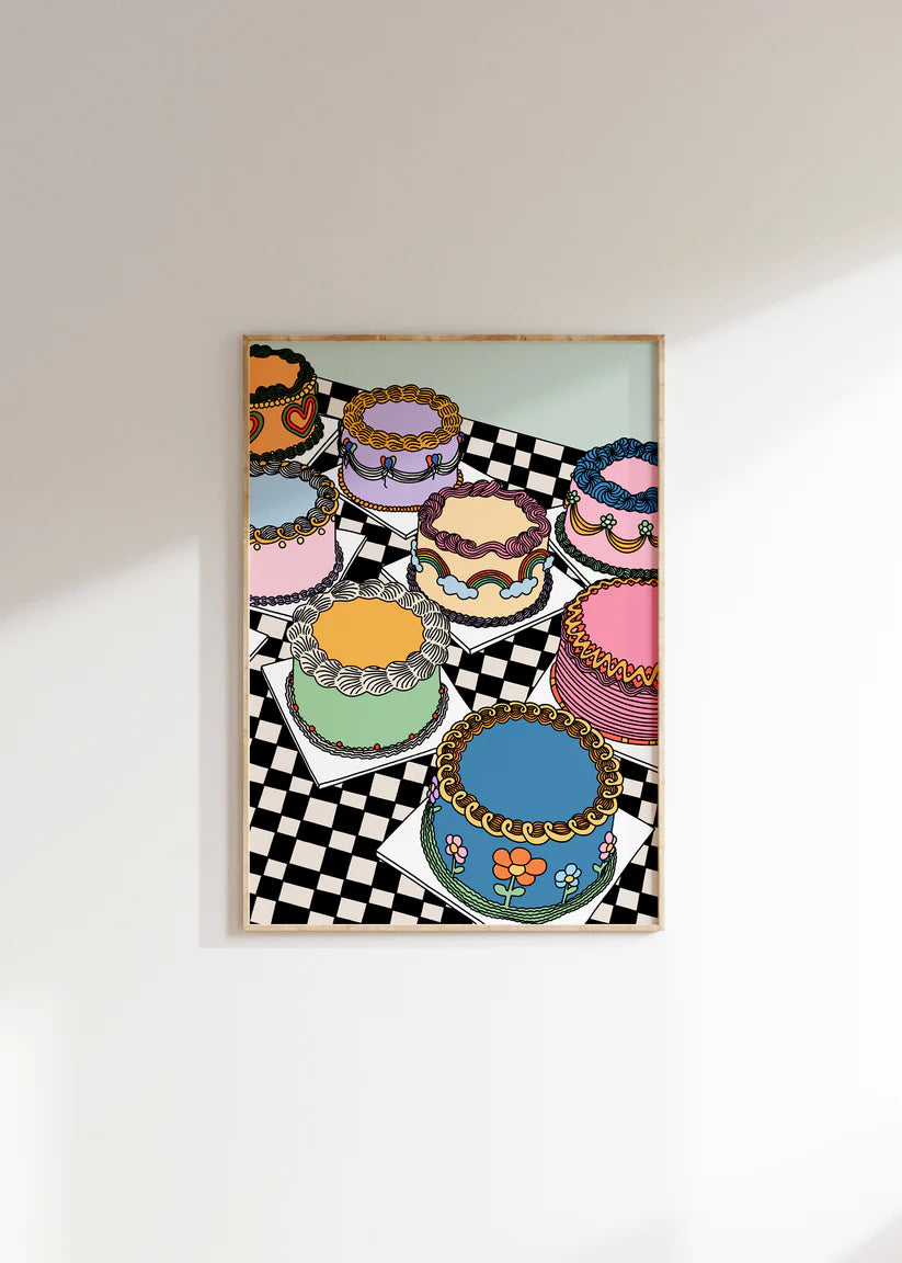 Table Of Cakes Print | A3