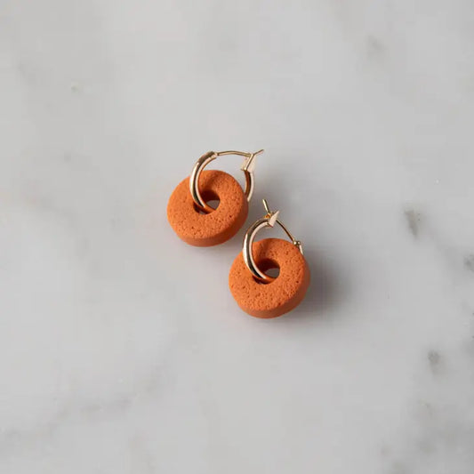 Surround Hoop Earrings | Pumpkin